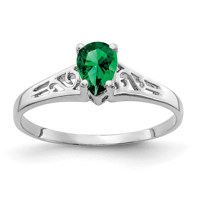 14K white gold ring