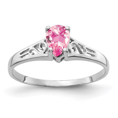 14K white gold ring