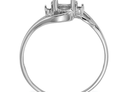 14K white gold diamond ring, alternate view