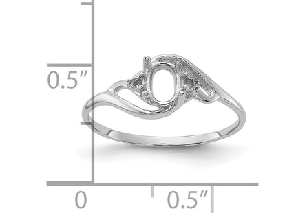 14K white gold diamond ring, another view