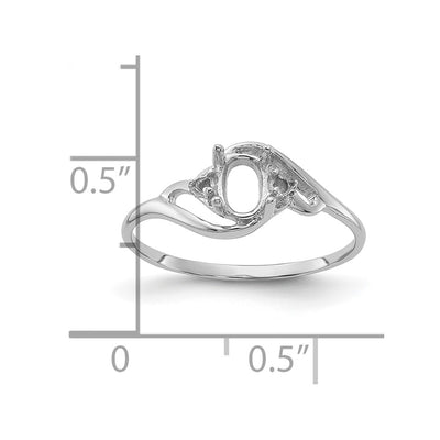 14K White Gold Diamond & Gemstone Ring Mounting