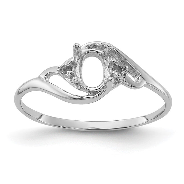 14K white gold diamond ring