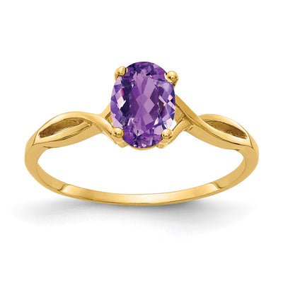 14K Oval Amethyst ring