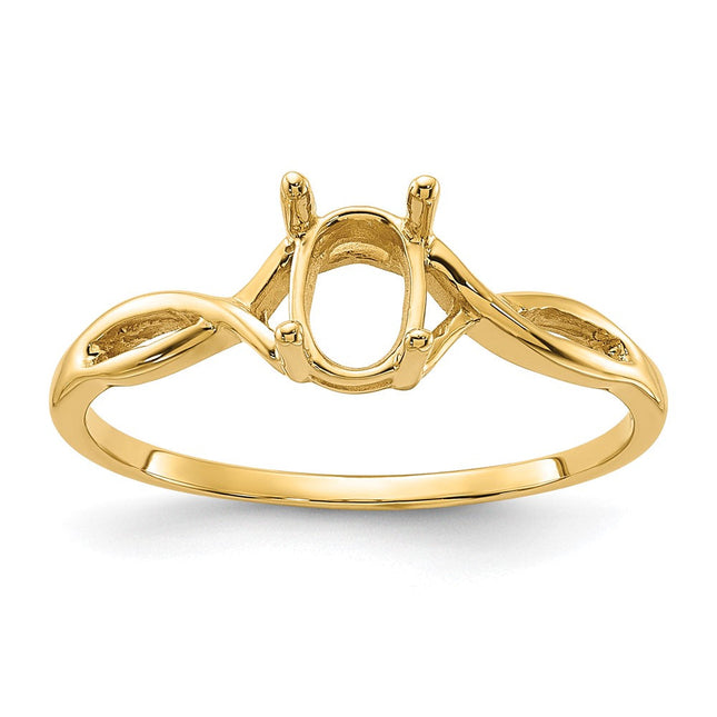 14K gold oval ring