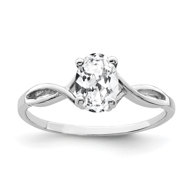 14k White Gold Rings Style Y2198CZ - Classique Jewelry Inc.