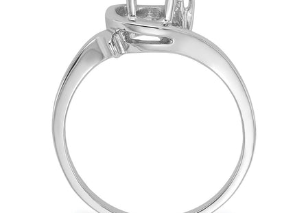 14K white gold diamond oval ring, alternate view