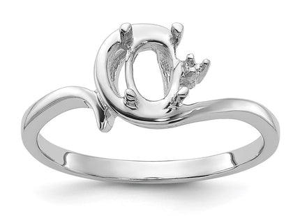 14K white gold diamond oval ring