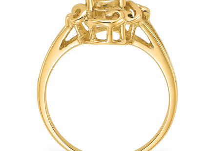 14K gold oval ring, alternate view