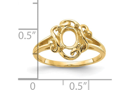 14K gold oval ring, another view