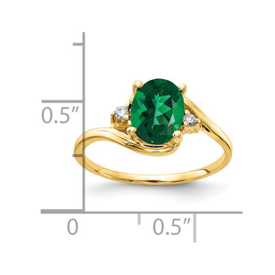14K Oval Mount St. Helens Diamond ring
