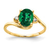 14k Oval Mount St. Helens AA Diamond ring