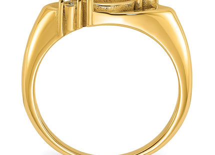 14K gold diamond oval ring, alternate view
