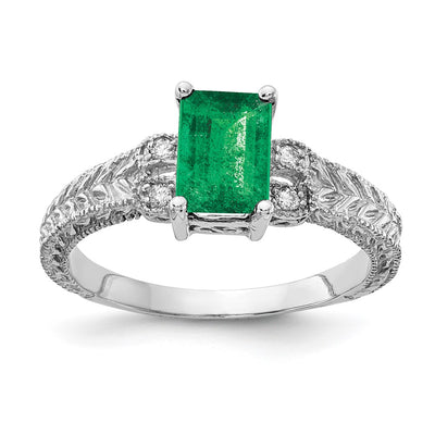 14K white gold diamond ring