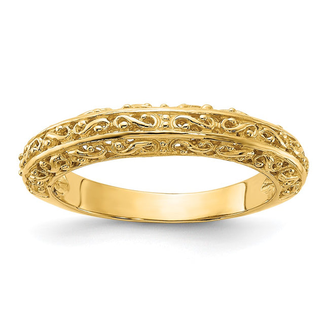 14K gold wedding band