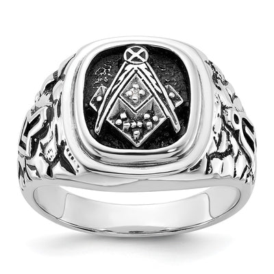 14K white gold ring