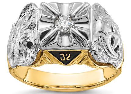 14k Two-tone Rings Style Y4049VS - Classique Jewelry Inc.