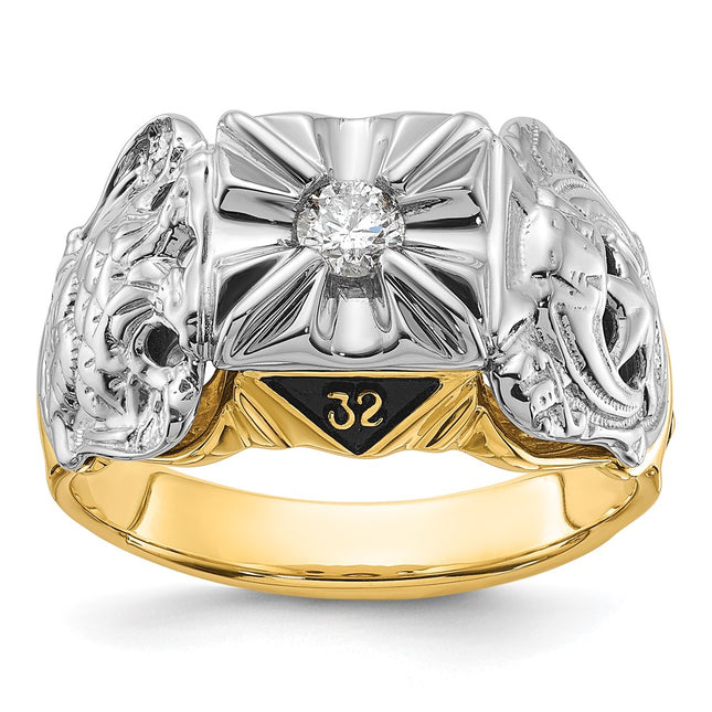 14k Two-tone Rings Style Y4049VS - Classique Jewelry Inc.