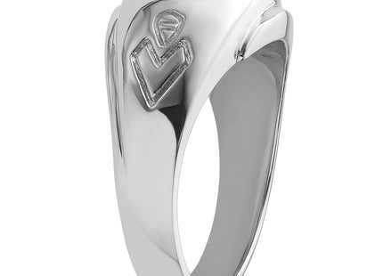 14K white gold ring, further view