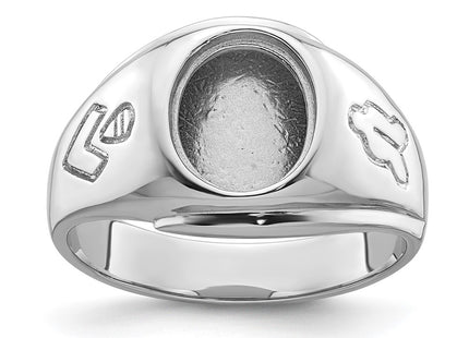 14K white gold ring