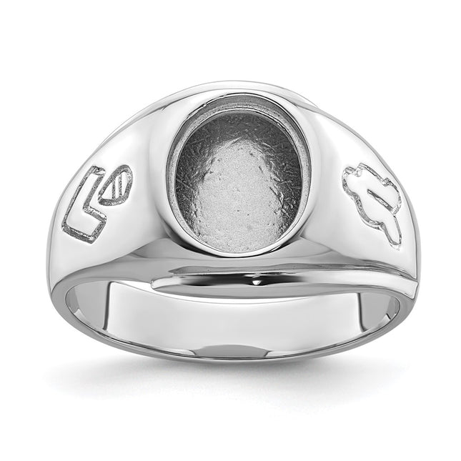 14K white gold ring