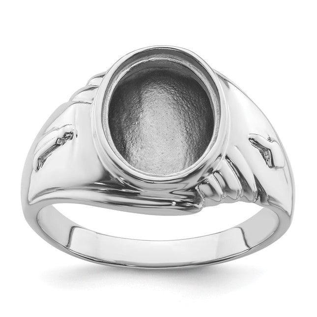 14K white gold ring