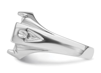 14K white gold ring, another view