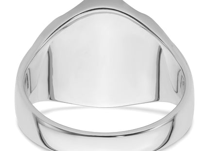14K white gold ring, further view