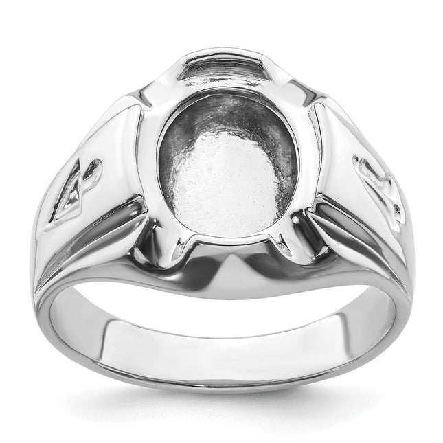 14K white gold ring