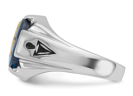 14K white gold spinel ring, another view