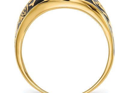 14K gold onyx oval ring, alternate view