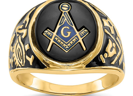 14K gold onyx oval ring
