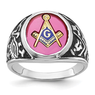 14K white gold ruby ring