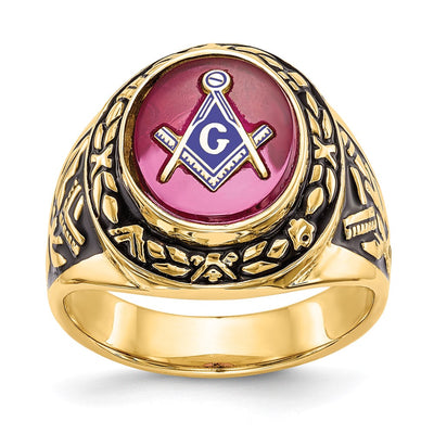 14K gold ruby ring