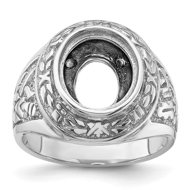 14K white gold ring