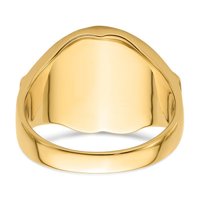 14K Men's Polished and Textured Masonic Ring Mounting