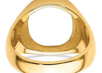 14k Men's Polished and Textured Masonic Ring Mounting (Style Y4080)