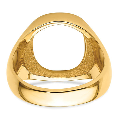 14K Men's Polished and Textured Masonic Ring Mounting