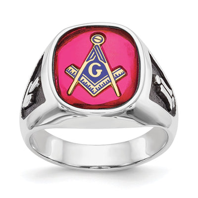 14K white gold ruby ring