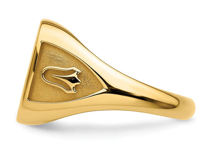 14k Men's Polished and Textured Masonic Ring Mounting (Style Y4084)
