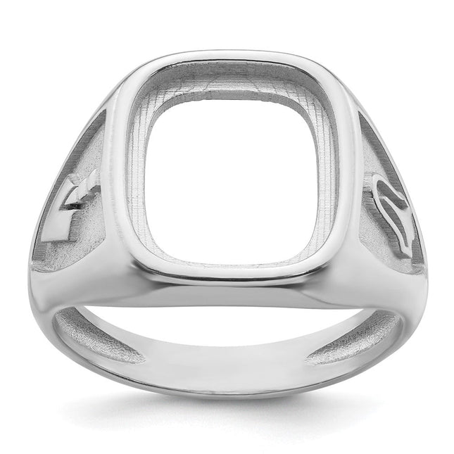 14K white gold ring