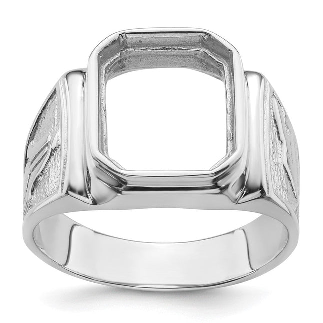 14K white gold ring