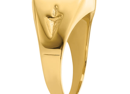 14k Men's Polished and Grooved Masonic Ring Mounting