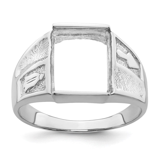 14K white gold ring
