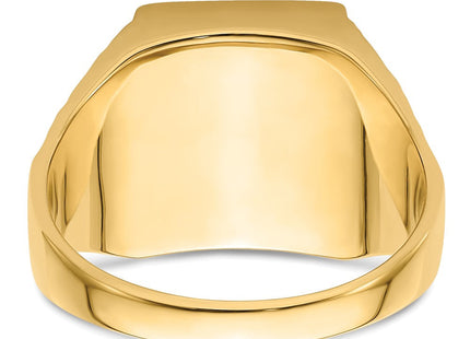 14k Men's Polished and Textured Masonic Ring Mounting (Style Y4094)