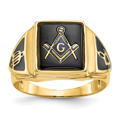 14K gold onyx ring