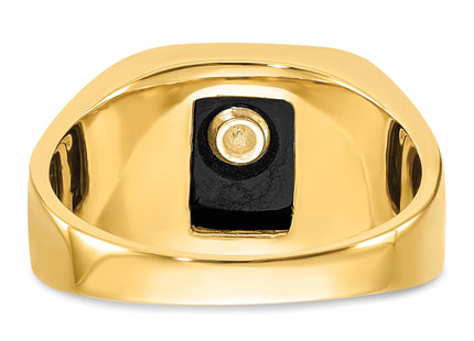 14k Men's Polished and Textured Masonic Ring Mounting