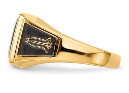 14K gold onyx ring, another view