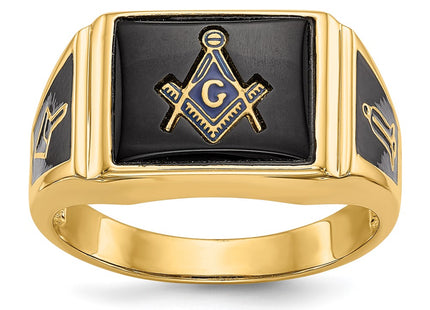 14K gold onyx ring