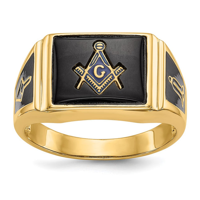 14K gold onyx ring