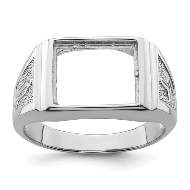 14K white gold ring